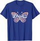 Kyndall Butterfly - Personalized Cute Name Word Art T-Shirt - T-Shirt | Royal