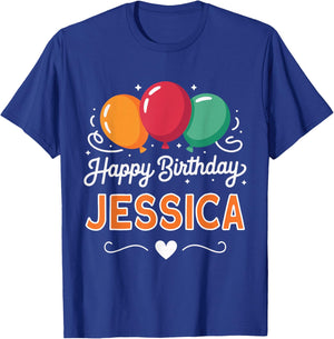 Happy Birthday Jessica T-Shirt - T-Shirt | Royal