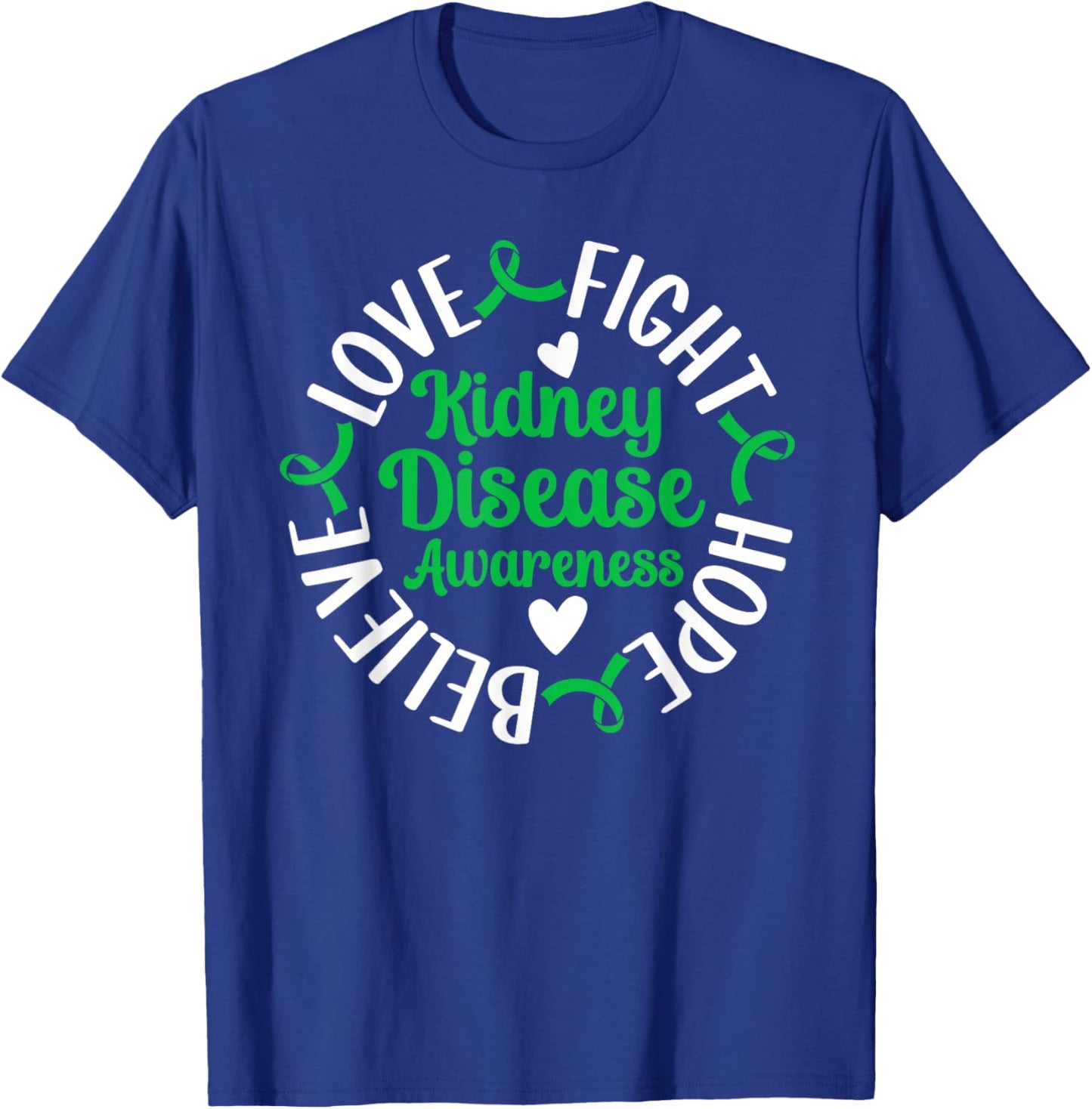 Fight Hope Kidney Disease Awareness Kidney Disease Survivor T-Shirt - T-Shirt | Royal