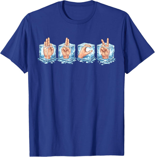 ASL I-C-E Sign Language Immigration Reform Peace Sign T-Shirt - T-Shirt | Royal