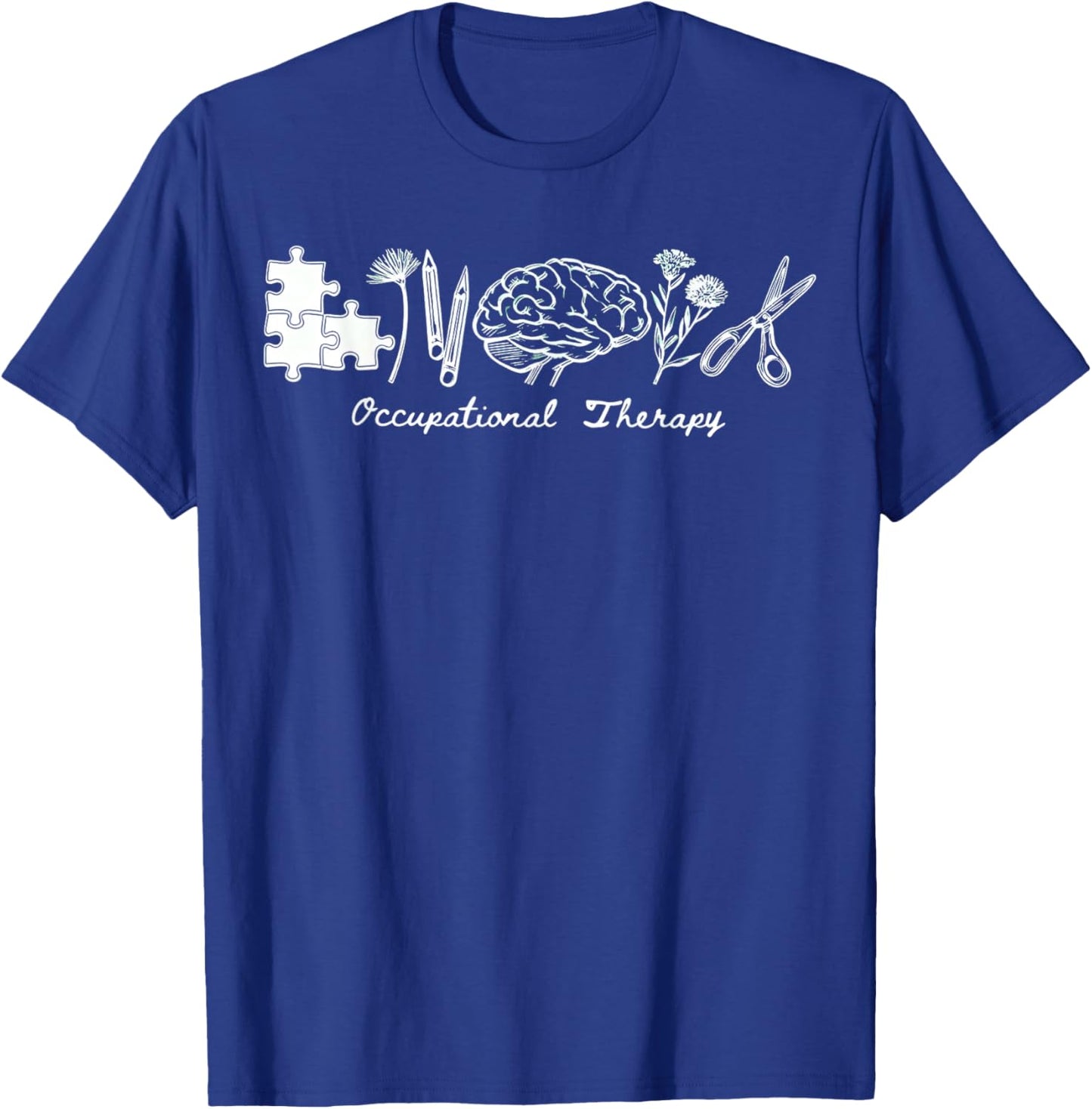 Occupational Therapy Shirt, Brain Puzzle OT , Pediatric T T-Shirt - T-Shirt | Royal