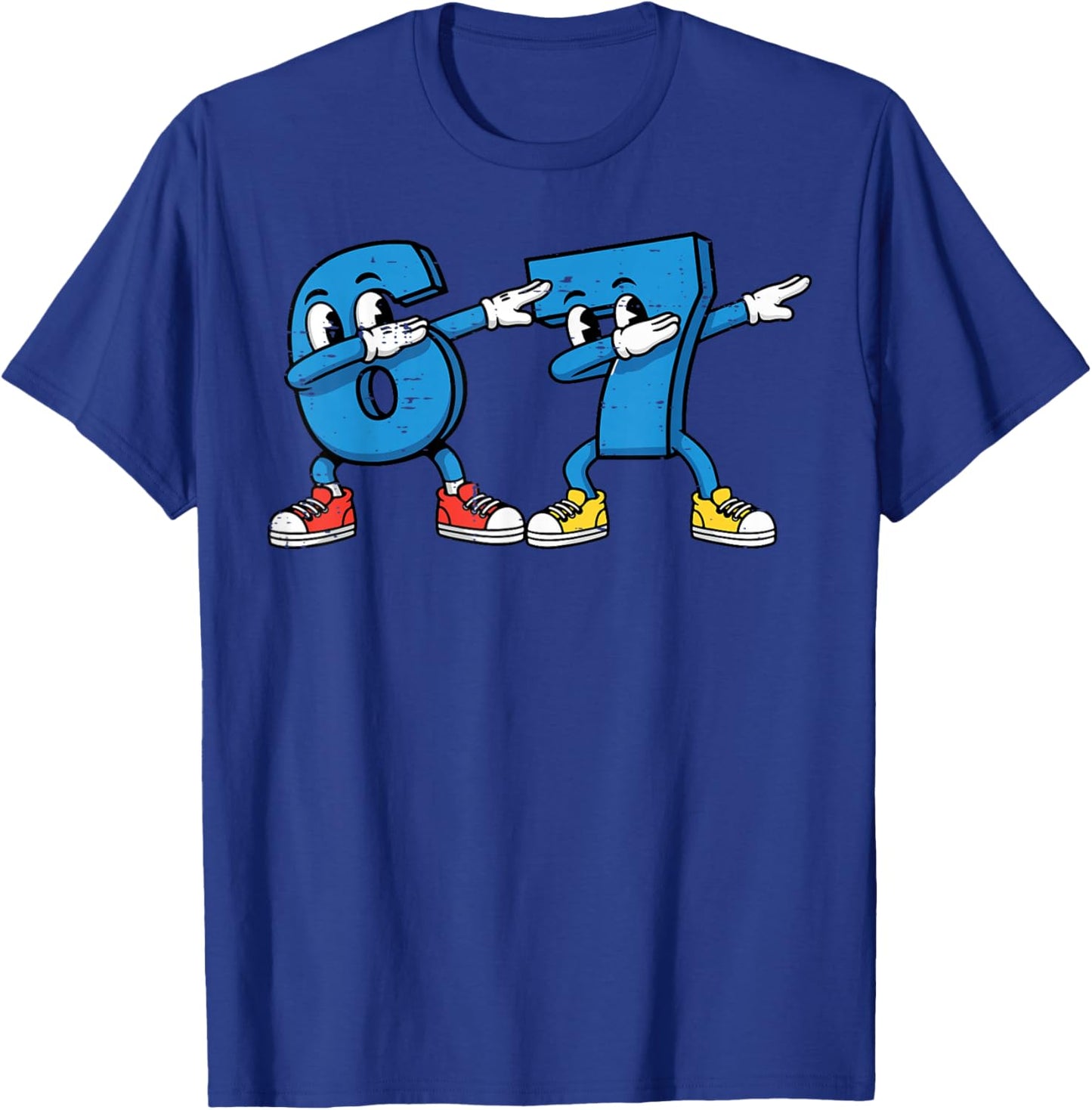 6 7 Meme Dab Numbers Funny 67 Gen Alpha Kids Boys Youth T-Shirt - T-Shirt | Royal