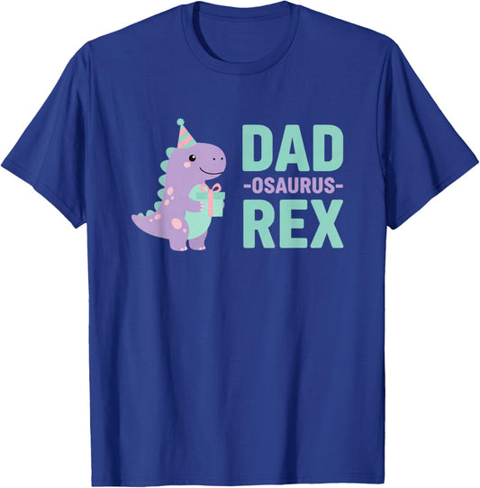 Mythical & Prehistoric Dad-osaurus Rex Dinosaur Dad Design T-Shirt - T-Shirt | Royal