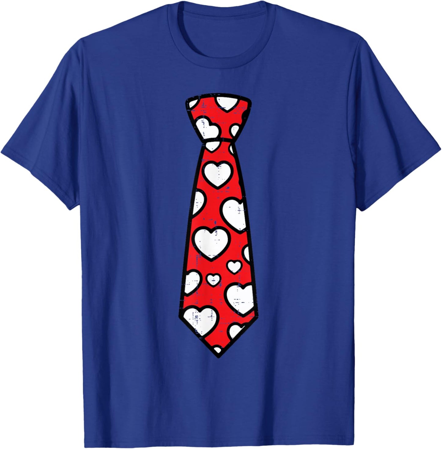 Valentines Day Necktie Hearts Costume Cute Men Boys Kids T-Shirt - T-Shirt | Royal