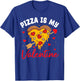Pizza is My Valentine Boys Girls Kids Funny Valentines Day T-Shirt - T-Shirt | Royal