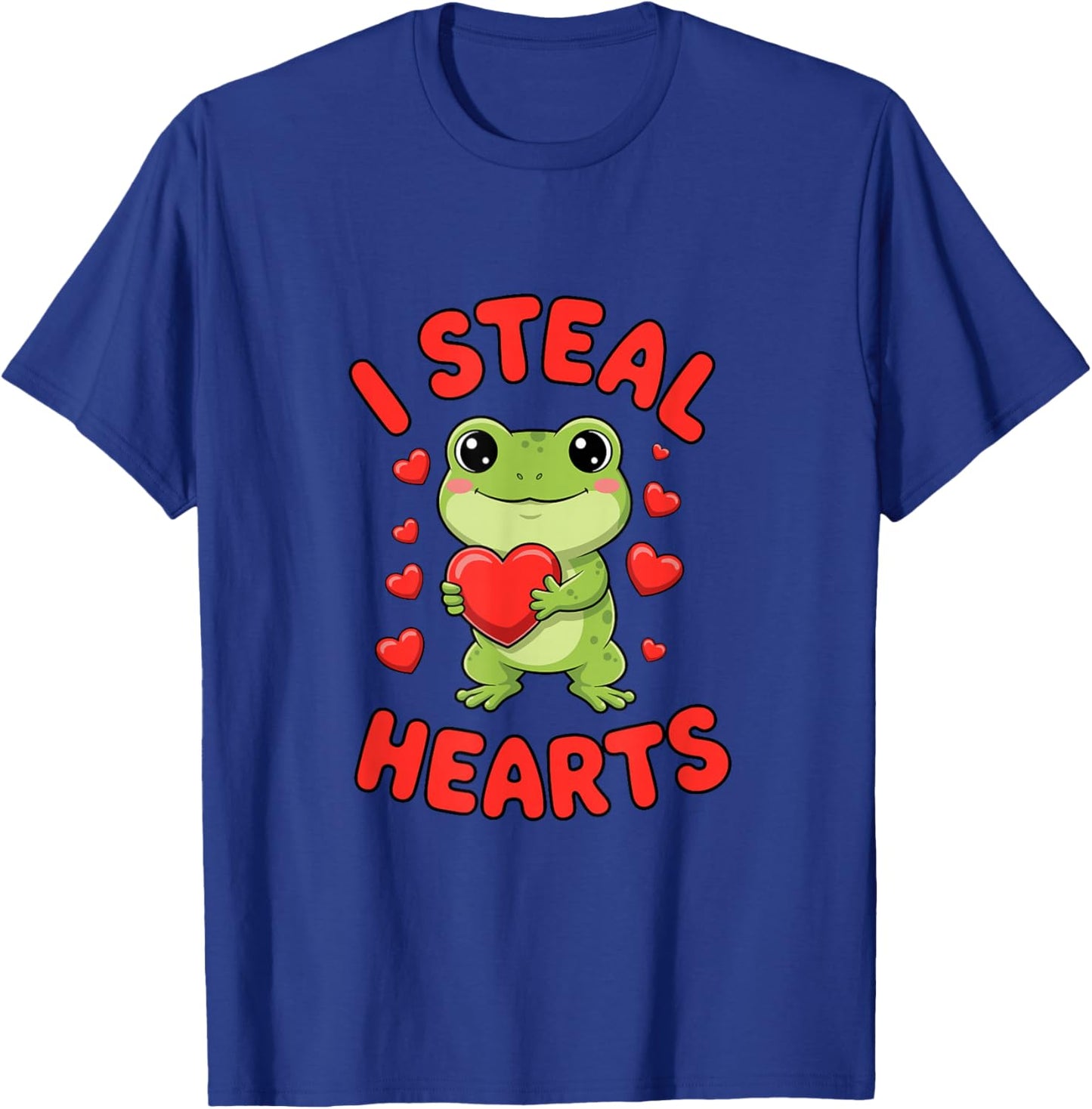I Steal Hearts Frog Valentine's Day Love T-Shirt - T-Shirt | Royal