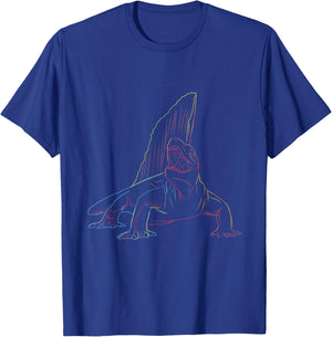Line Art Dimetrodon T-Shirt - T-Shirt | Royal