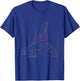 Line Art Dimetrodon T-Shirt - T-Shirt | Royal