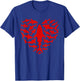 Shark Heart Ocean Funny Valentines Day Men Women Kids T-Shirt - T-Shirt | Royal