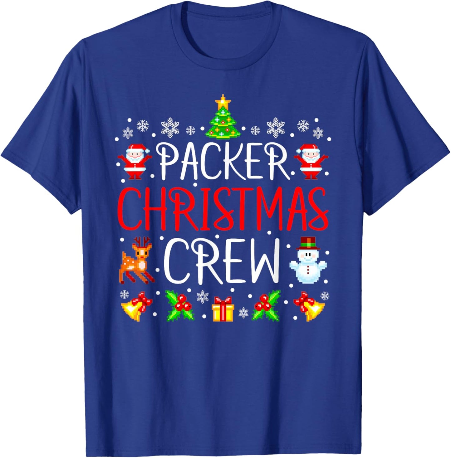 Packer Christmas Crew Matching Xmas Packager T-Shirt - T-Shirt | Royal
