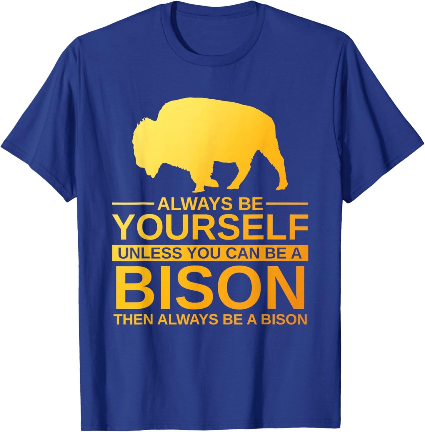 Cool Bison Design Women Buffalo Animal Lovers Bison T-Shirt - T-Shirt | Royal