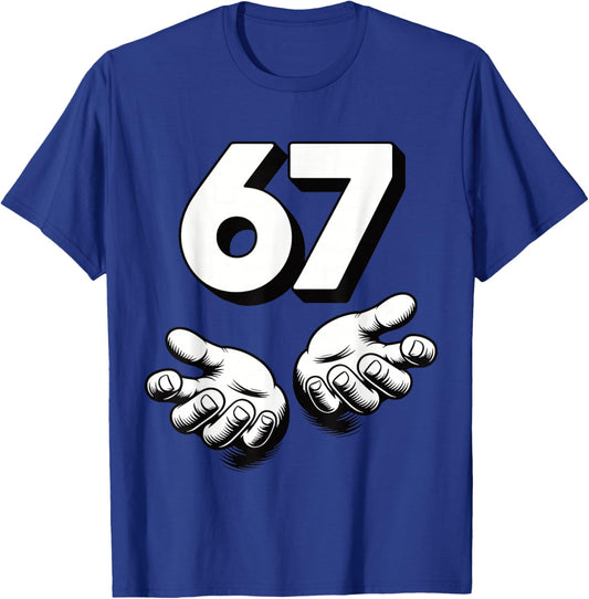Funny 6 7 Meme Gen Alpha Gen Z Slang Six Seven T-Shirt - T-Shirt | Royal