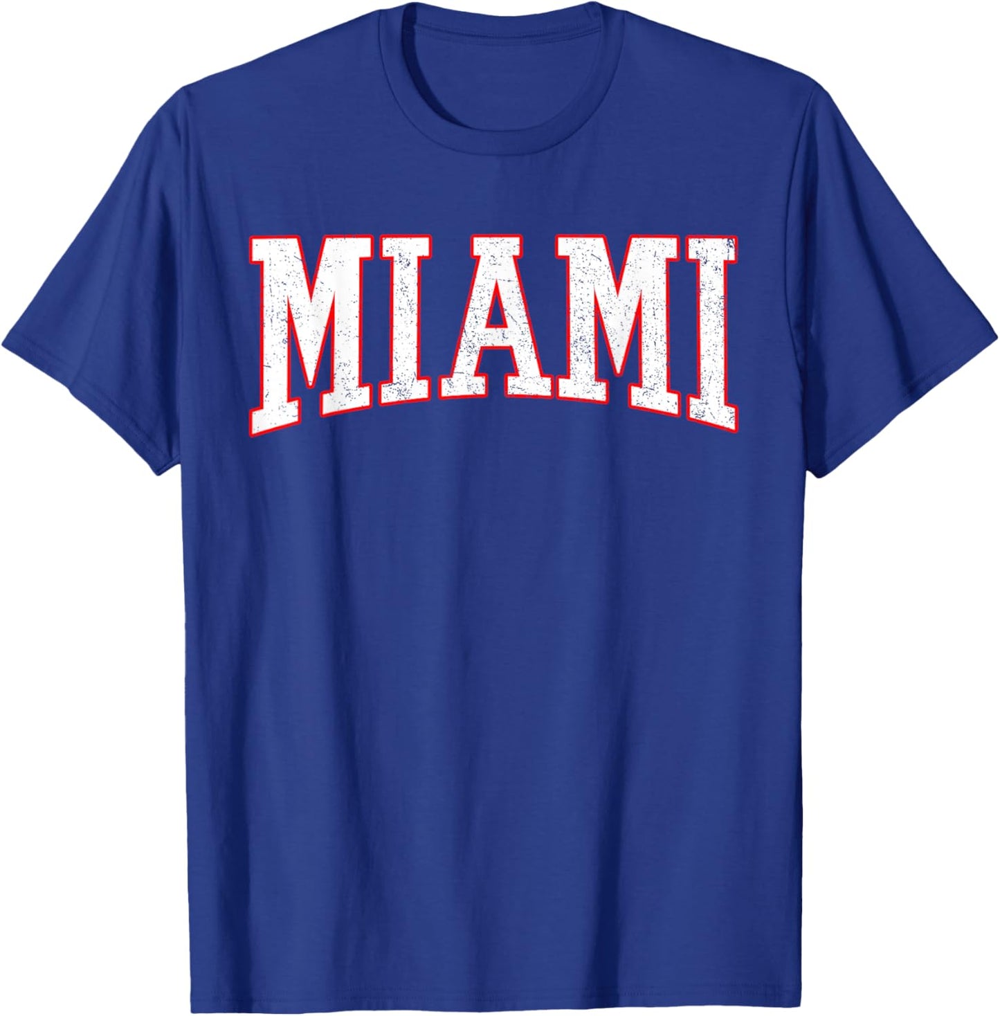 Miami - Throwback Design Print - Classic Vintage Men Women T-Shirt - T-Shirt | Royal