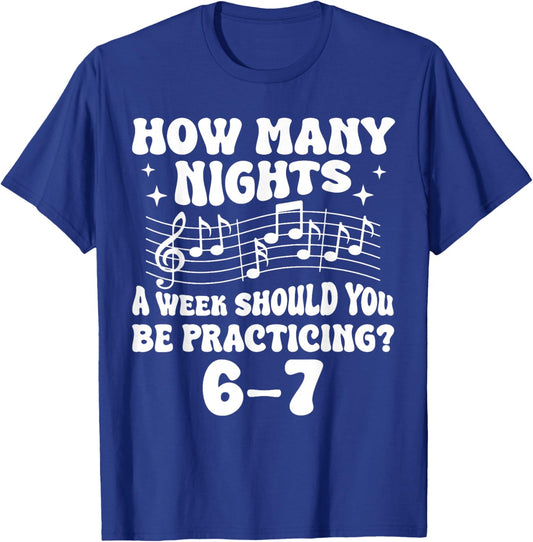67 Music Meme Slang Six Seven Music Teacher Funny Musician T-Shirt - T-Shirt | Royal