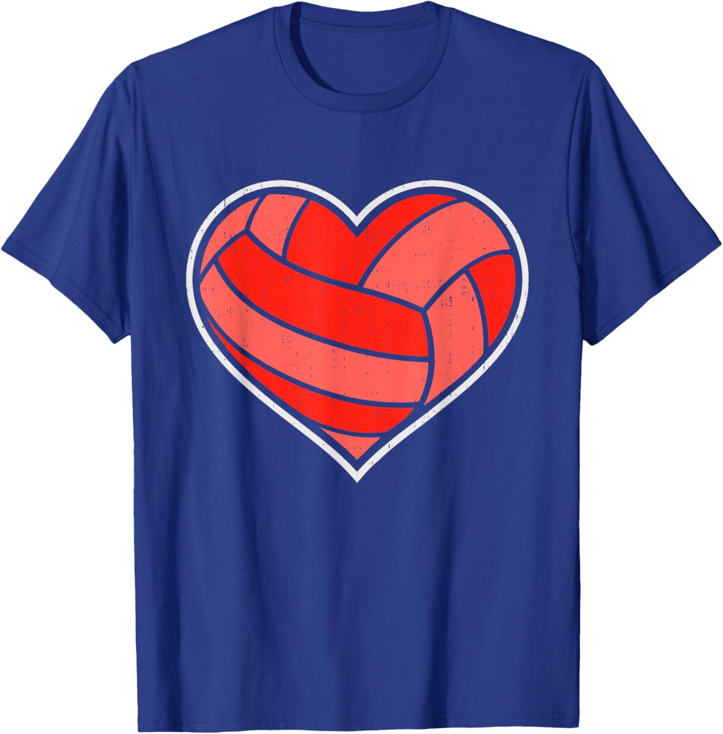 Volleyball Heart Love Sport Valentines Day Men Women Boy Kid T-Shirt - T-Shirt | Royal