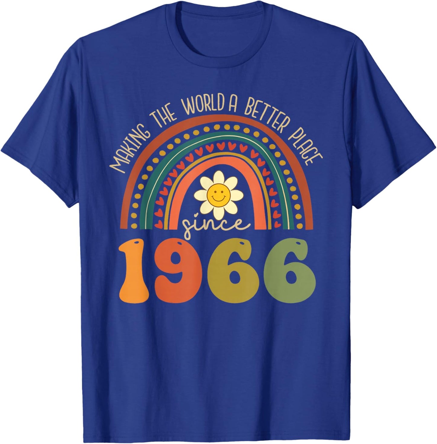 Groovy 60th Birthday 1966 60 Year Old T-Shirt - T-Shirt | Royal