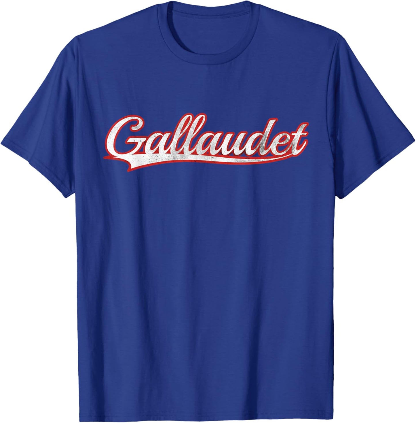 Gallaudet Deaf Culture American Sign Vintage Varsity T-Shirt - T-Shirt | Royal