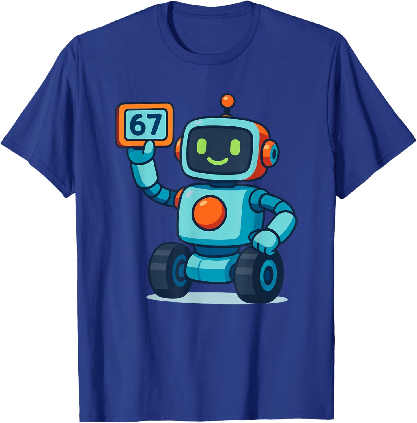 Cartoon Robot 67 Meme T-Shirt - T-Shirt | Royal