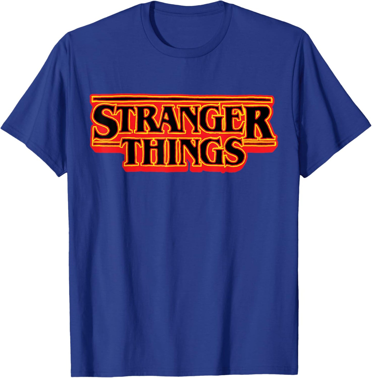 Stranger Things Season 5 Retro Neon Red Logo T-Shirt - T-Shirt | Royal