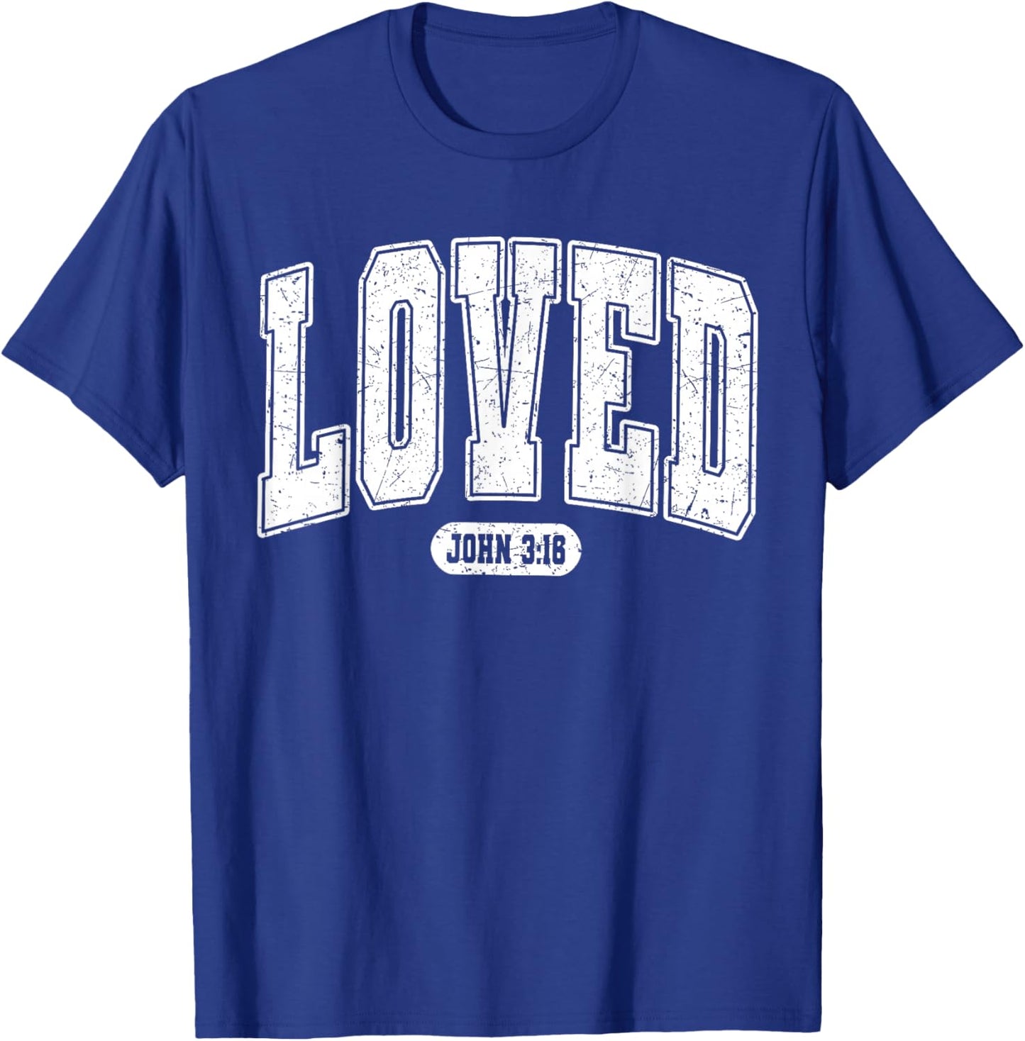 Loved Christian Faith Heart Valentines Day Men Women Kids T-Shirt - T-Shirt | Royal