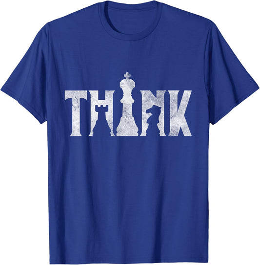 Think Chess Pieces Player Gifts Chessmaster Chess Love T-Shirt - T-Shirt | Royal