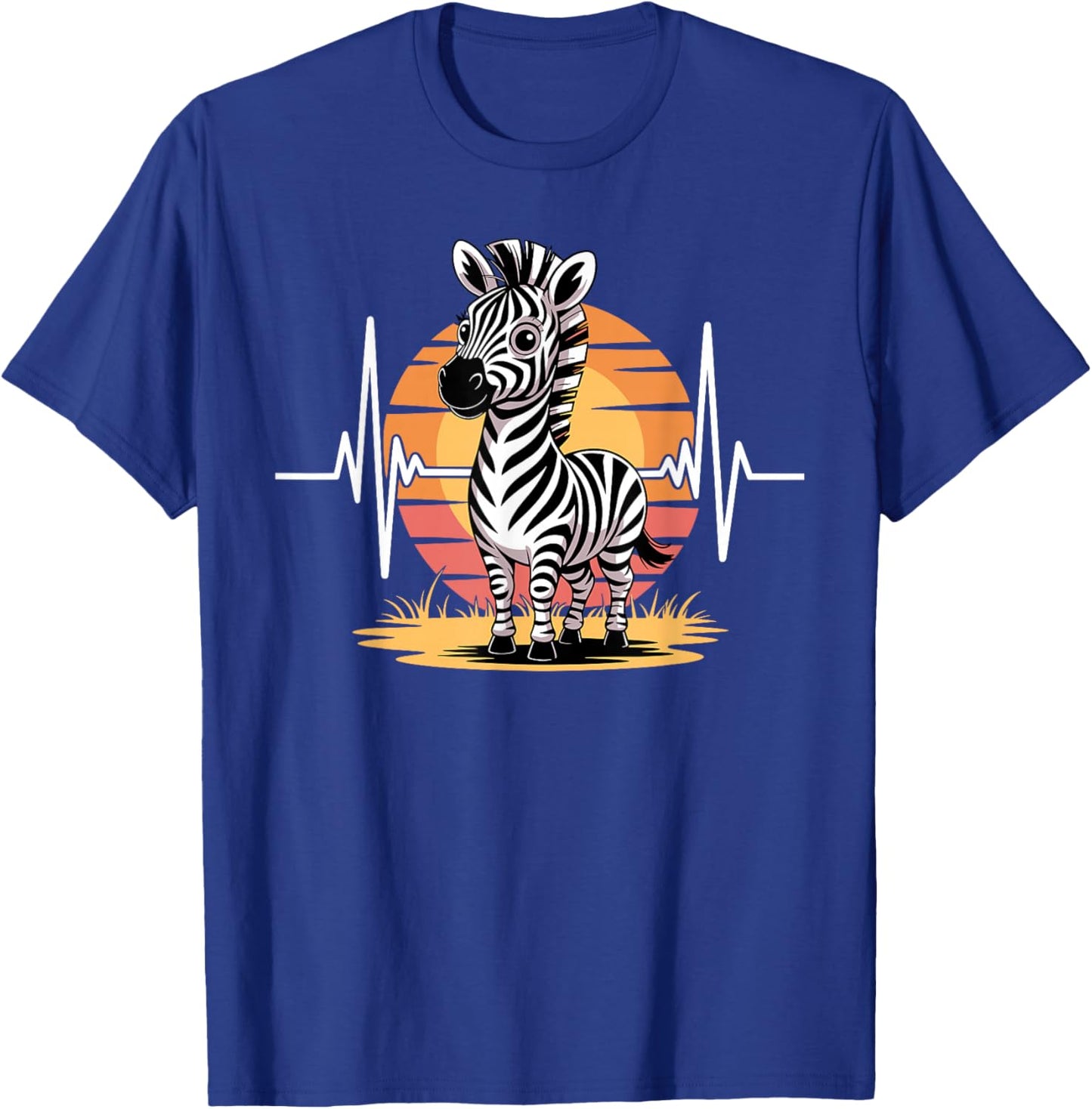 Funny Zebra Art Women Kids Zebra Animal Print Zebra T-Shirt - T-Shirt | Royal