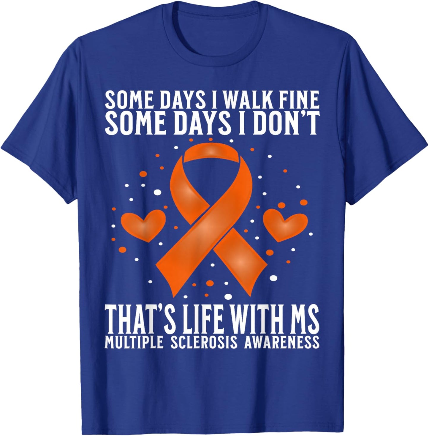 Multiple Sclerosis Awareness Warrior Apparel MS Awareness T-Shirt - T-Shirt | Royal