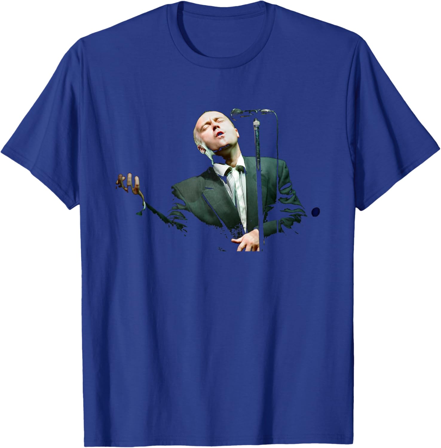 Singer Phil Collins of Genesis Live 1990 T-Shirt - T-Shirt | Royal