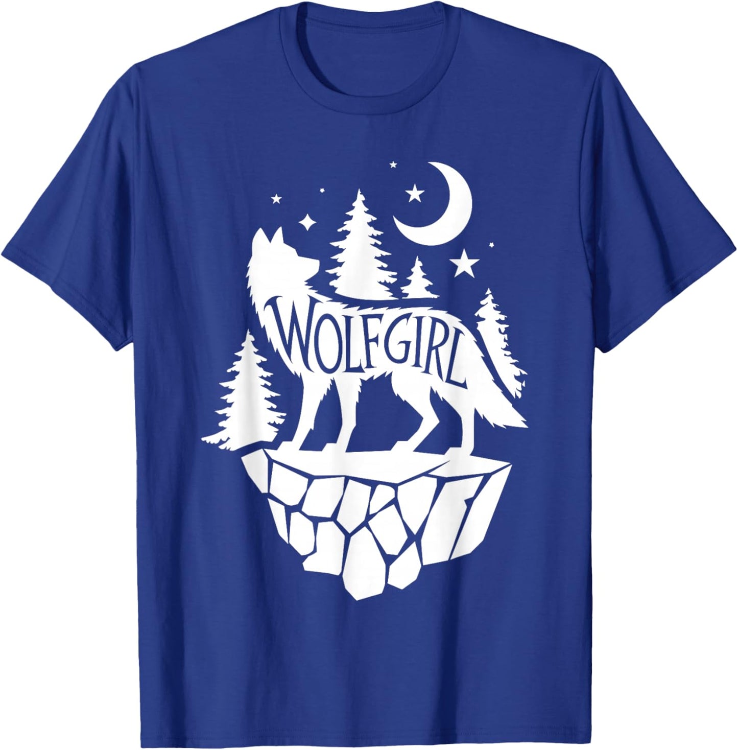 Cute Wolf Art Girls Howling Wolves Wolf Lover T-Shirt - T-Shirt | Royal