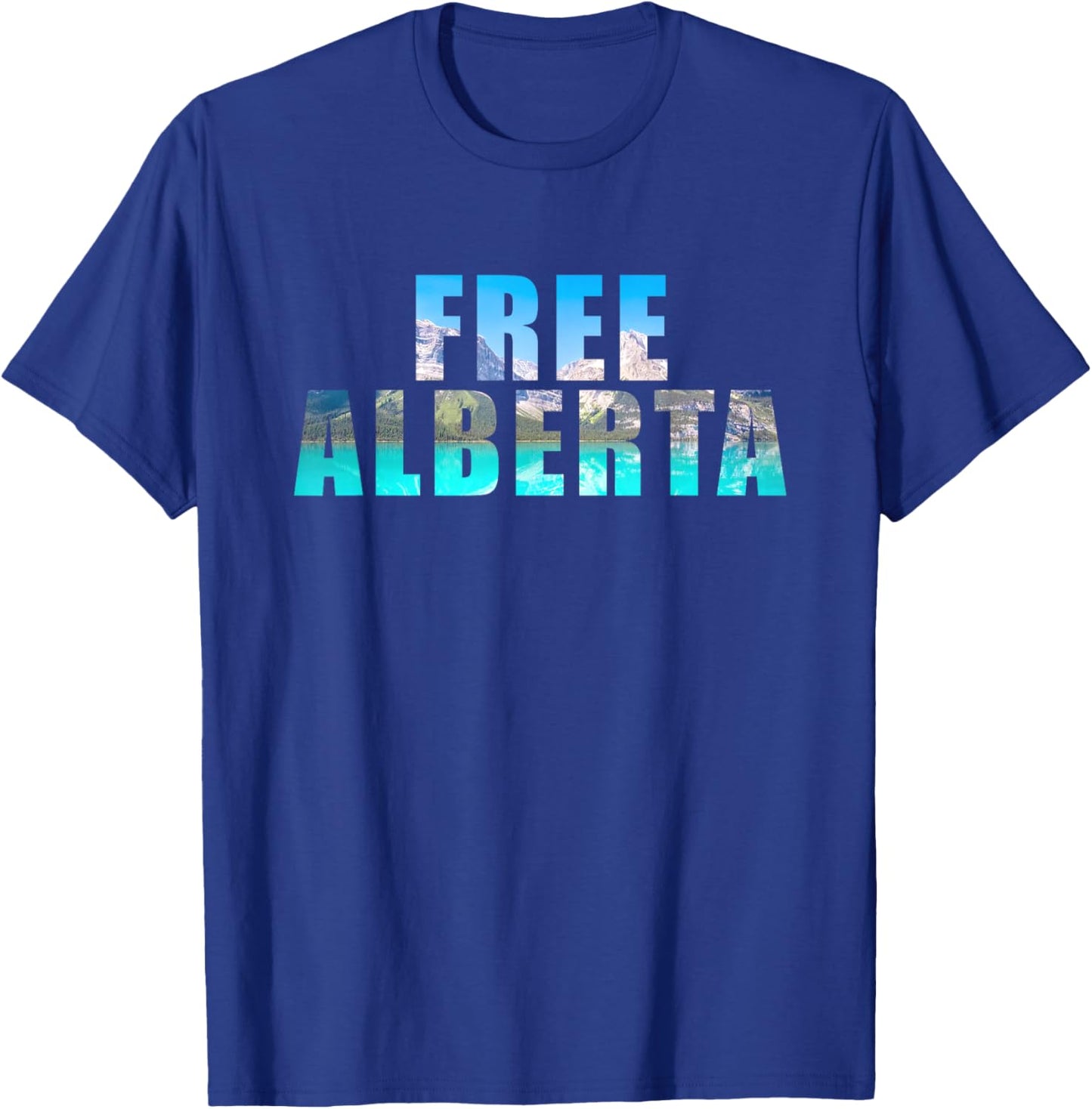 Free Alberta – Independence from Canada 2026 Lake (Black) T-Shirt - T-Shirt | Royal