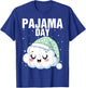 Pajama Day School Spirit Week Fun Cloud Teacher Student Cute T-Shirt - T-Shirt | Royal