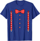 Heart Bow Tie Suspenders Tuxedo Valentines Day Men Boys Kids T-Shirt - T-Shirt | Royal