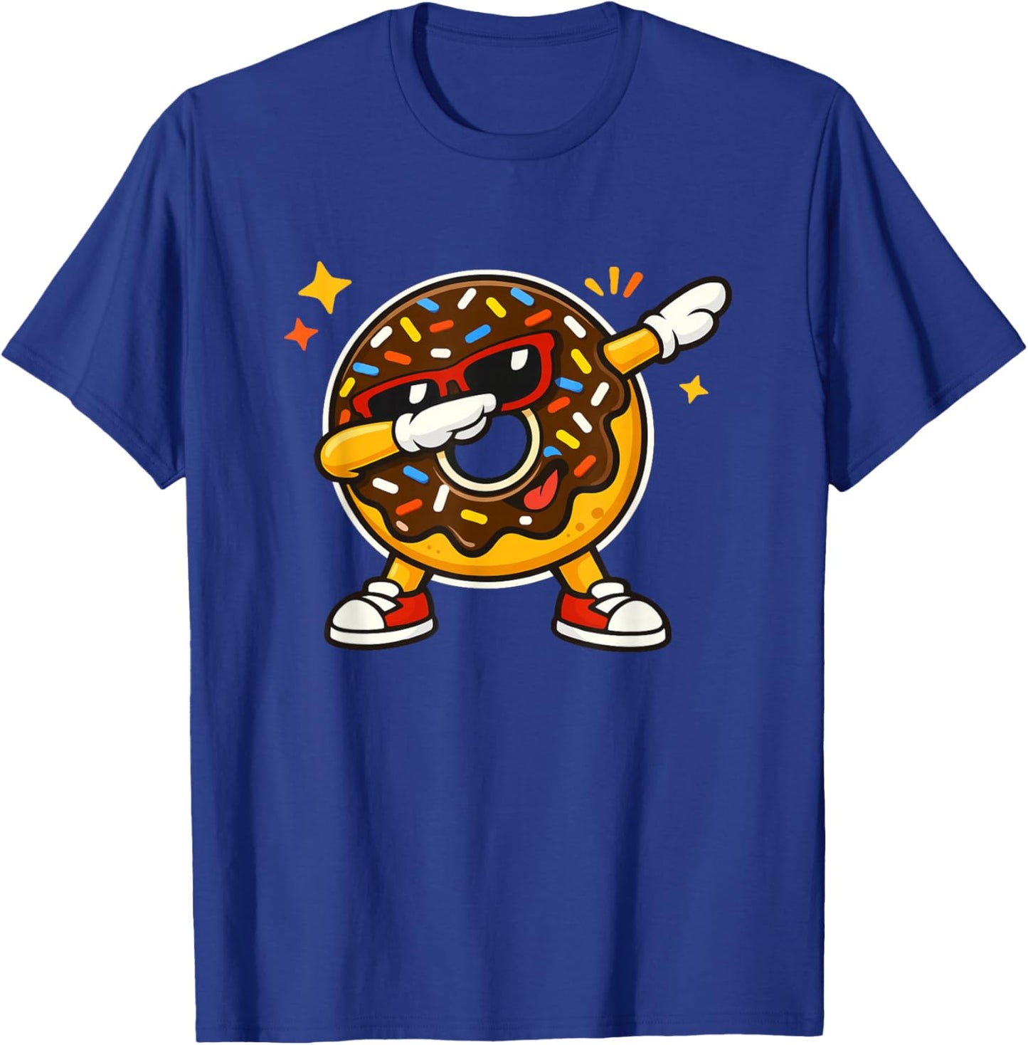 Dabbing Donut Funny Art Women Kids Youth Donut Fans T-Shirt - T-Shirt | Royal