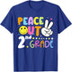 Last Day of School 2nd Grade Smile Face Peace Out Boy Girl T-Shirt - T-Shirt | Royal