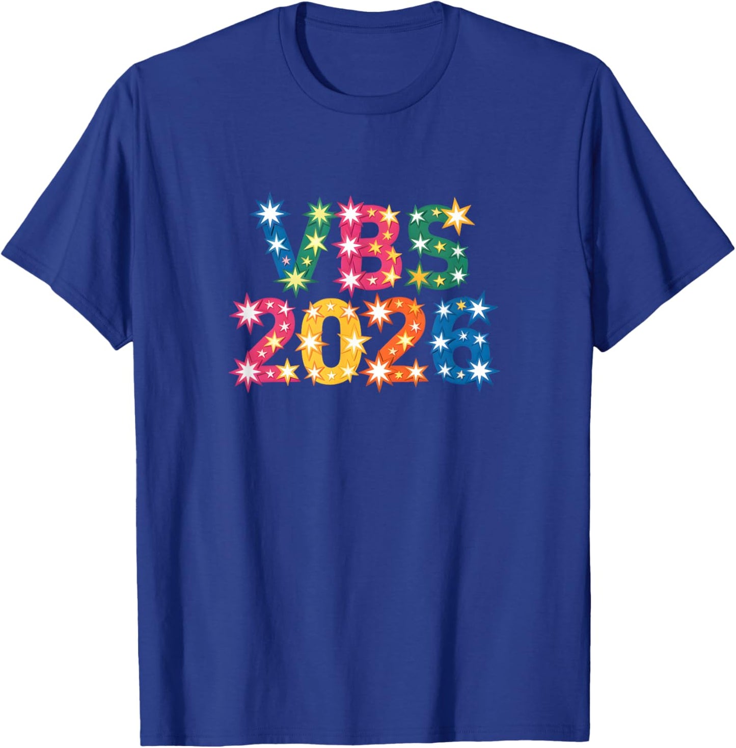 I Love VBS 2026 Vacation Bible School Lights and Stars T-Shirt - T-Shirt | Royal