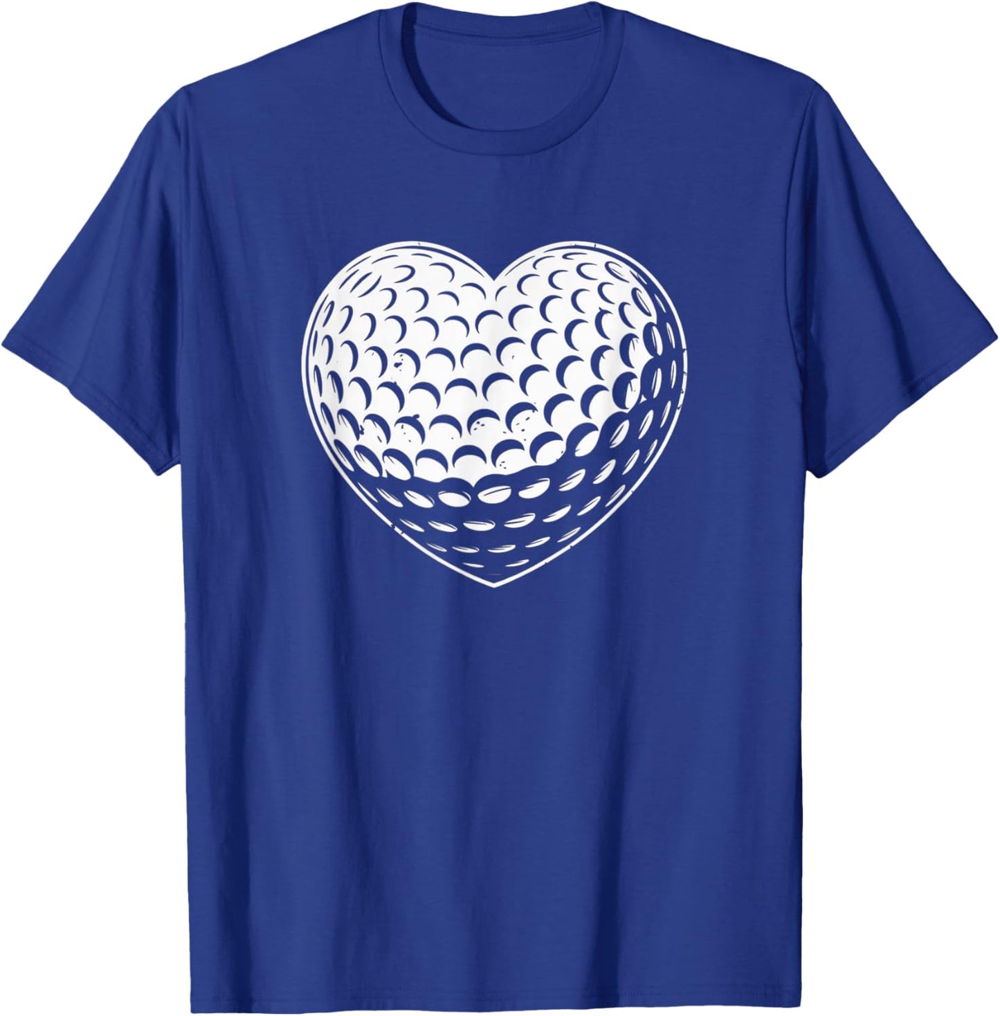 Golf Heart Valentine's Day Cute Golfer T-Shirt - T-Shirt | Royal