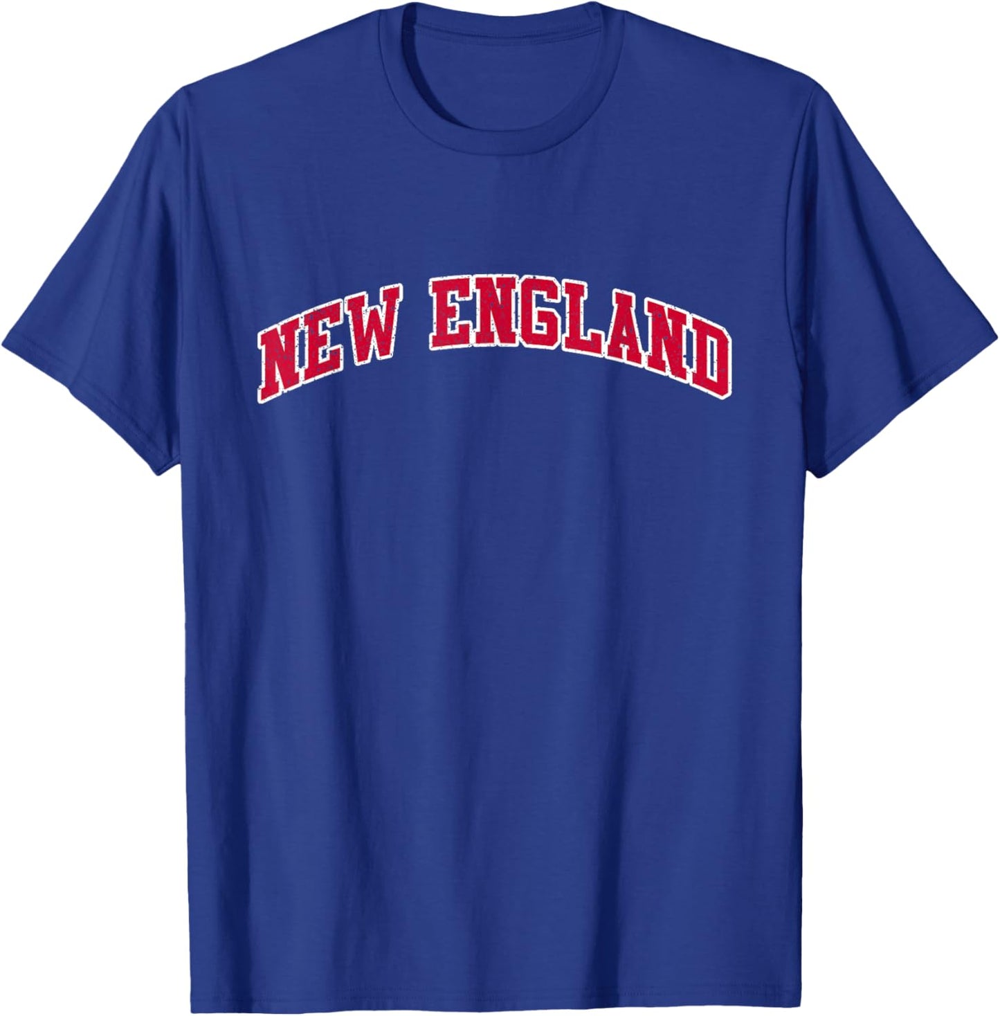 Retro Vintage New England Text Men Women Boy Girl T-Shirt - T-Shirt | Royal