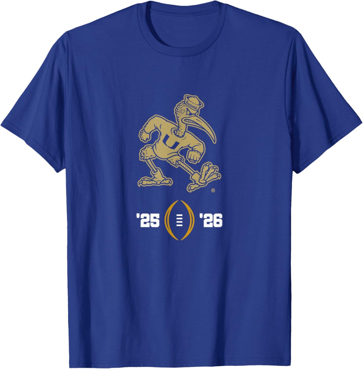 Miami Hurricanes 2025-26 College Football Playoff Logo T-Shirt - T-Shirt | Royal