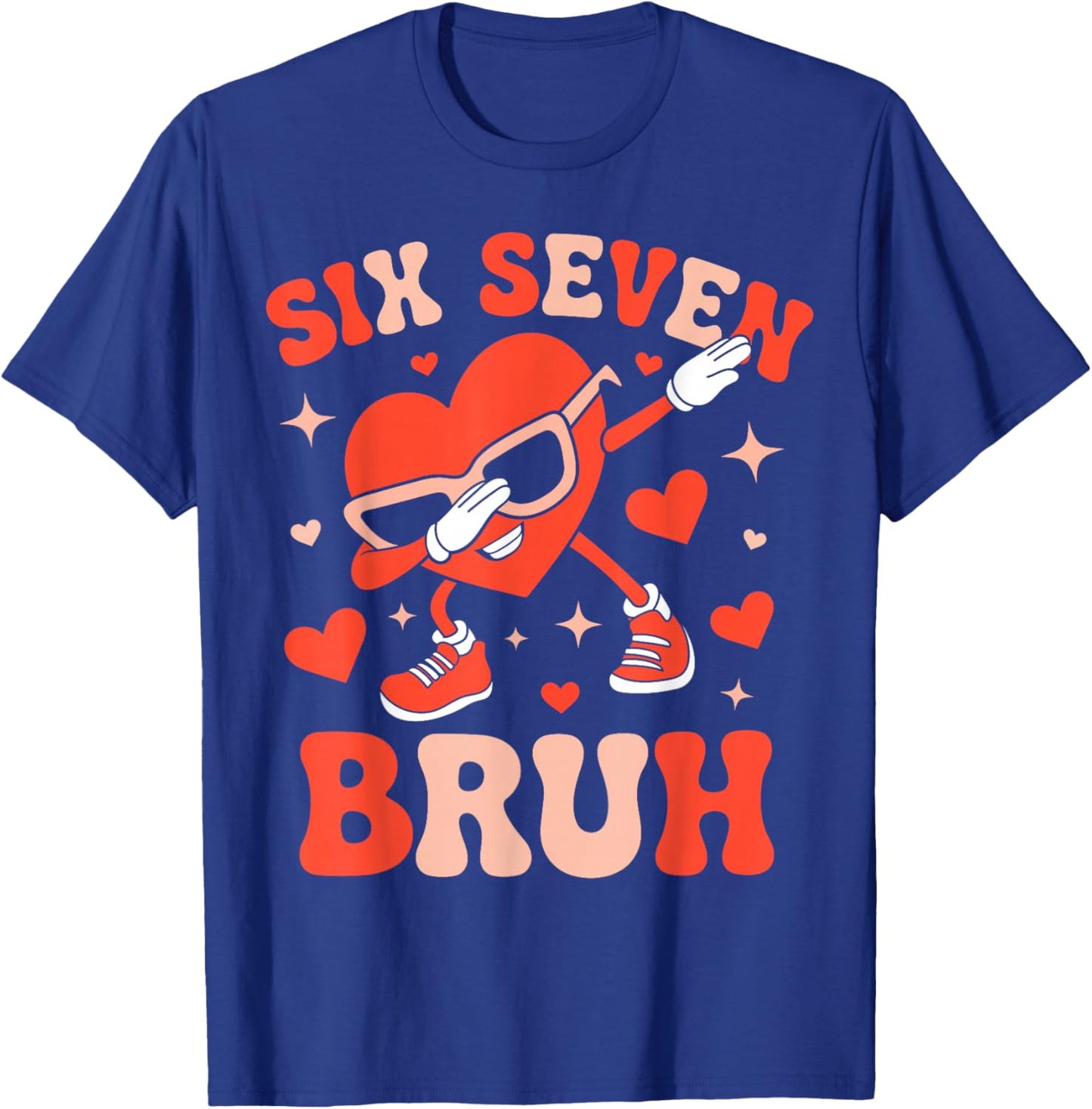 Six Seven 67 Meme Cool Valentine’s Shirt Boys Girls Kids T-Shirt - T-Shirt | Royal