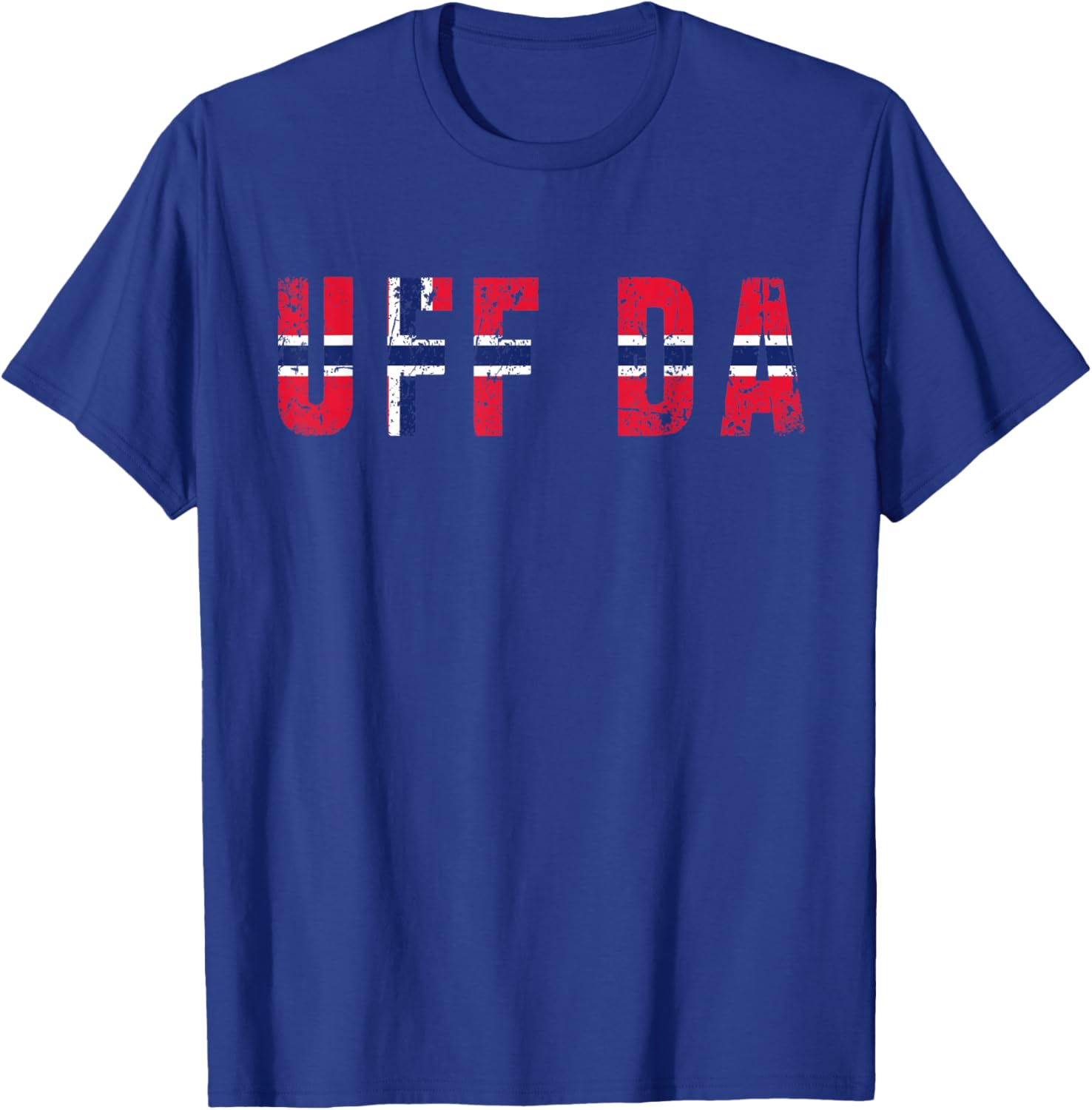 Uff Da Norwegian Pride Design T-Shirt - T-Shirt | Royal