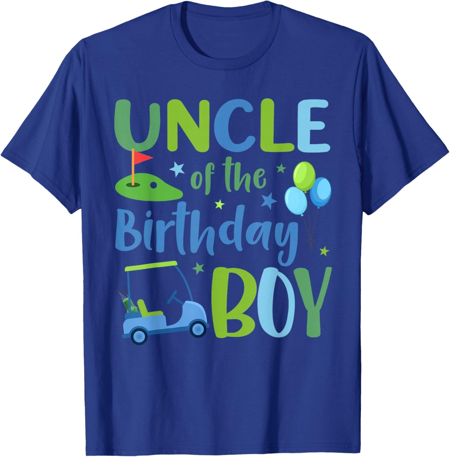 Uncle of The Birthday Boy Golf Player T-Shirt - T-Shirt | Royal