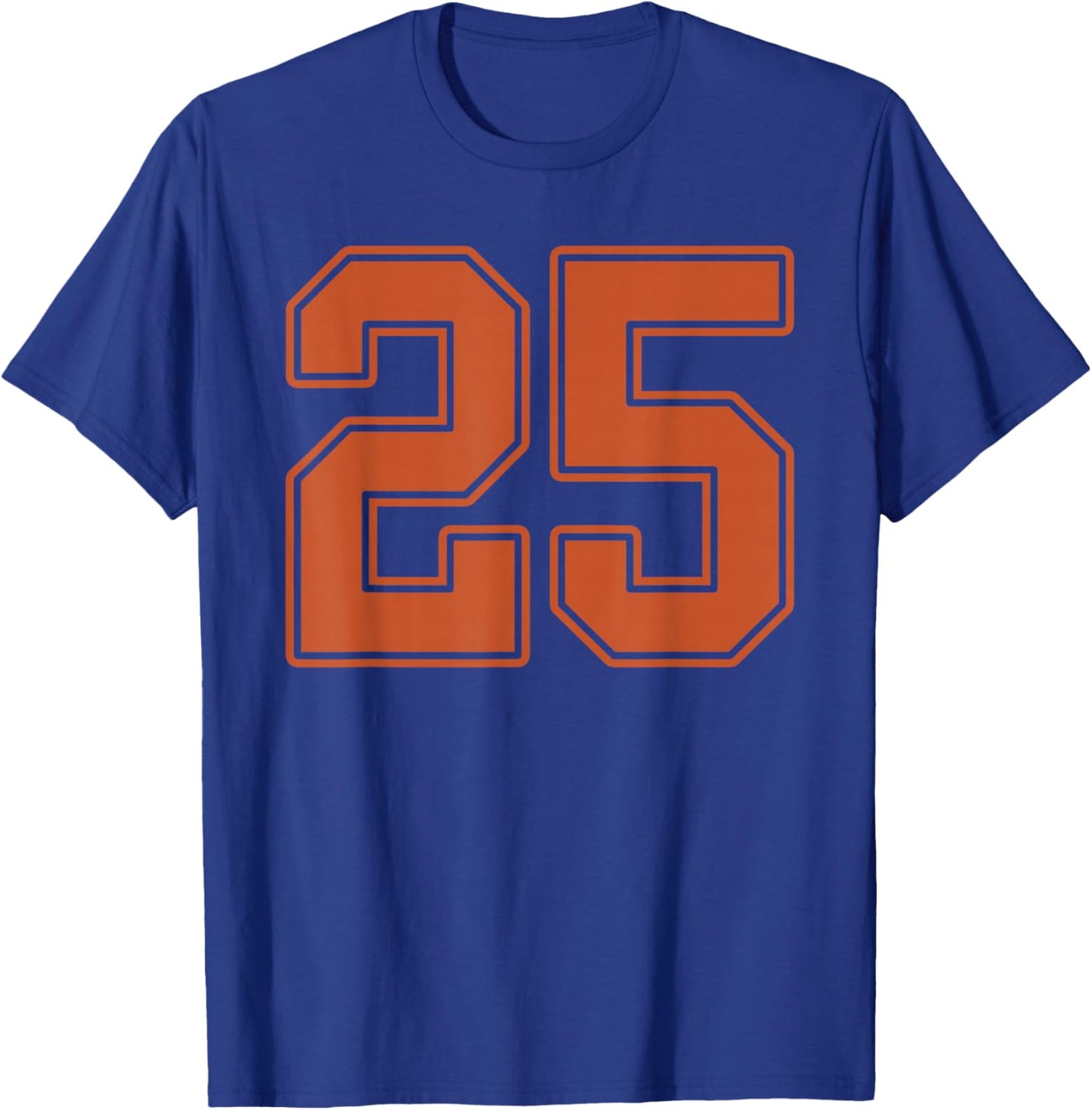 Burnt Orange Number 25 Jersey Player Uniform #25 T-Shirt - T-Shirt | Royal