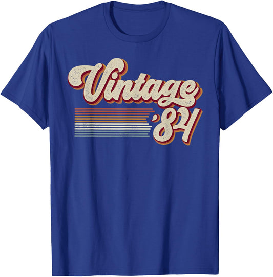Vintage 1984 Retro Sunset Classic 42-Year-Old 42nd Birthday T-Shirt - T-Shirt | Royal