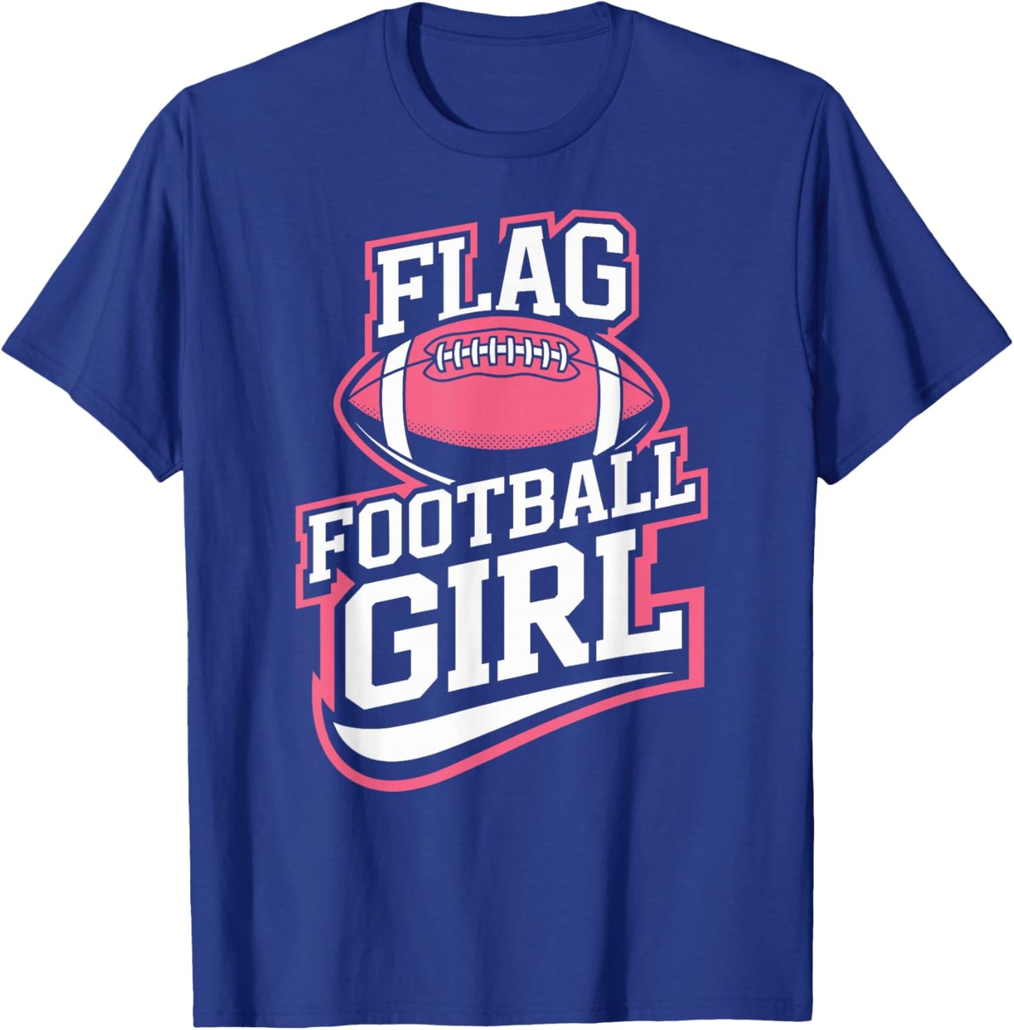 Flag Football Girl T-Shirt - T-Shirt | Royal