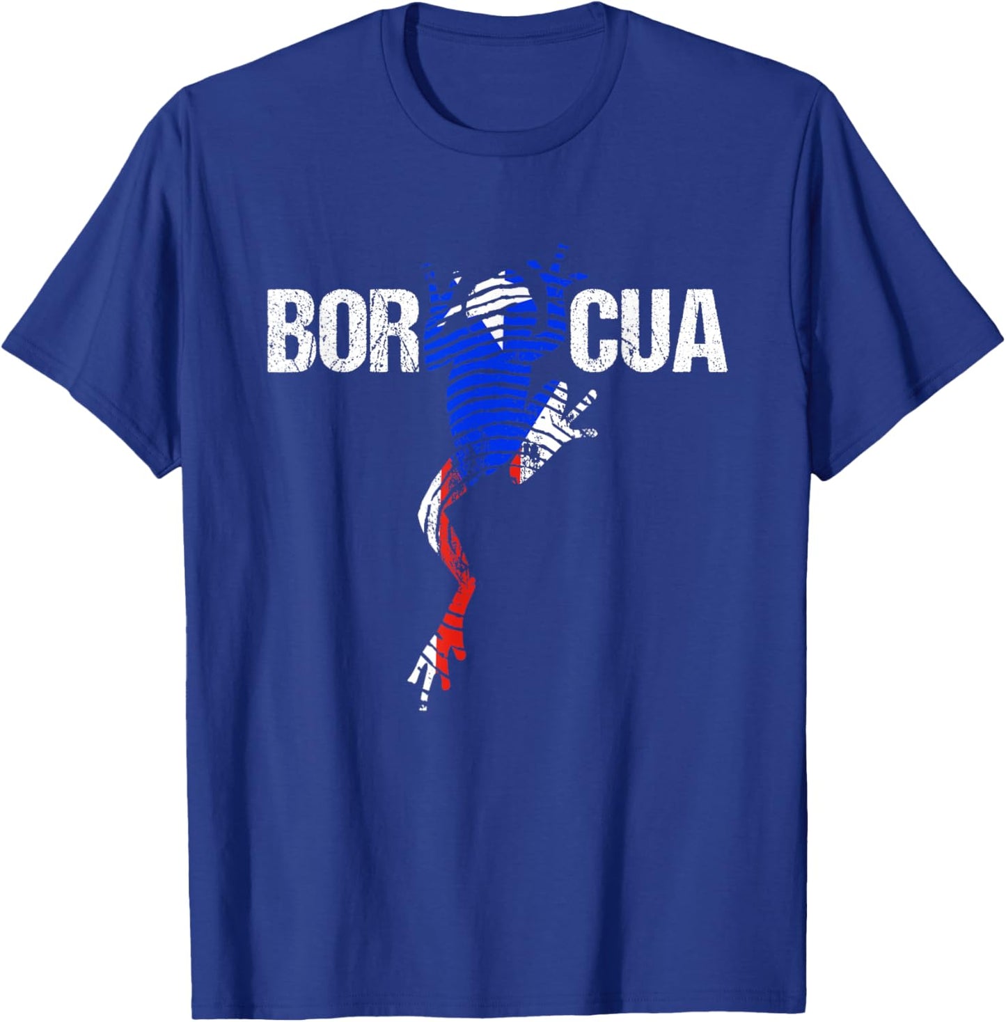 Boricua Coqui Puerto Rico with DNA Fingerprints T-Shirt - T-Shirt | Royal