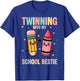 Twinning with My School Bestie Cute Matching Friend Twin Day T-Shirt - T-Shirt | Royal