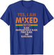Yes I'm Mixed with Black History Month Melanin Men Women T-Shirt - T-Shirt | Royal