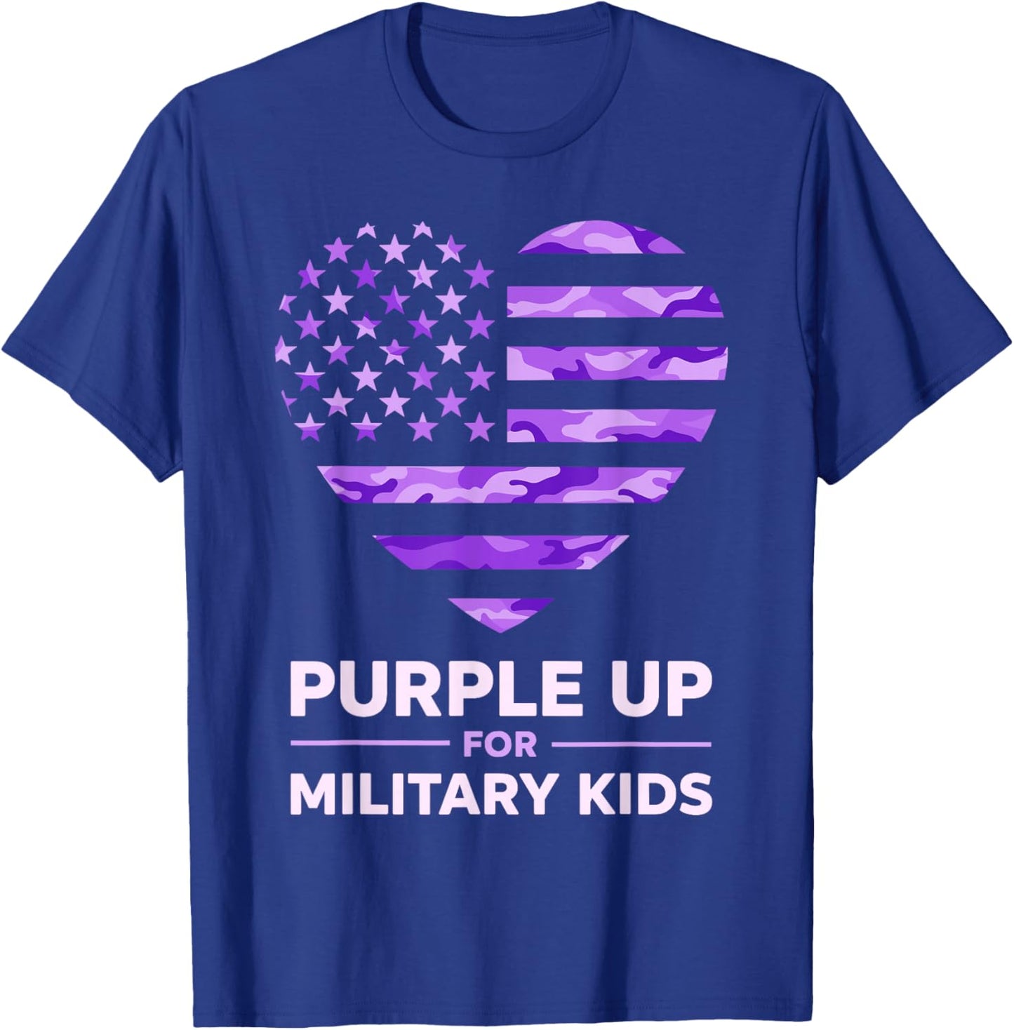 Purple Up for Military Kids Month of The Military Child T-Shirt - T-Shirt | Royal