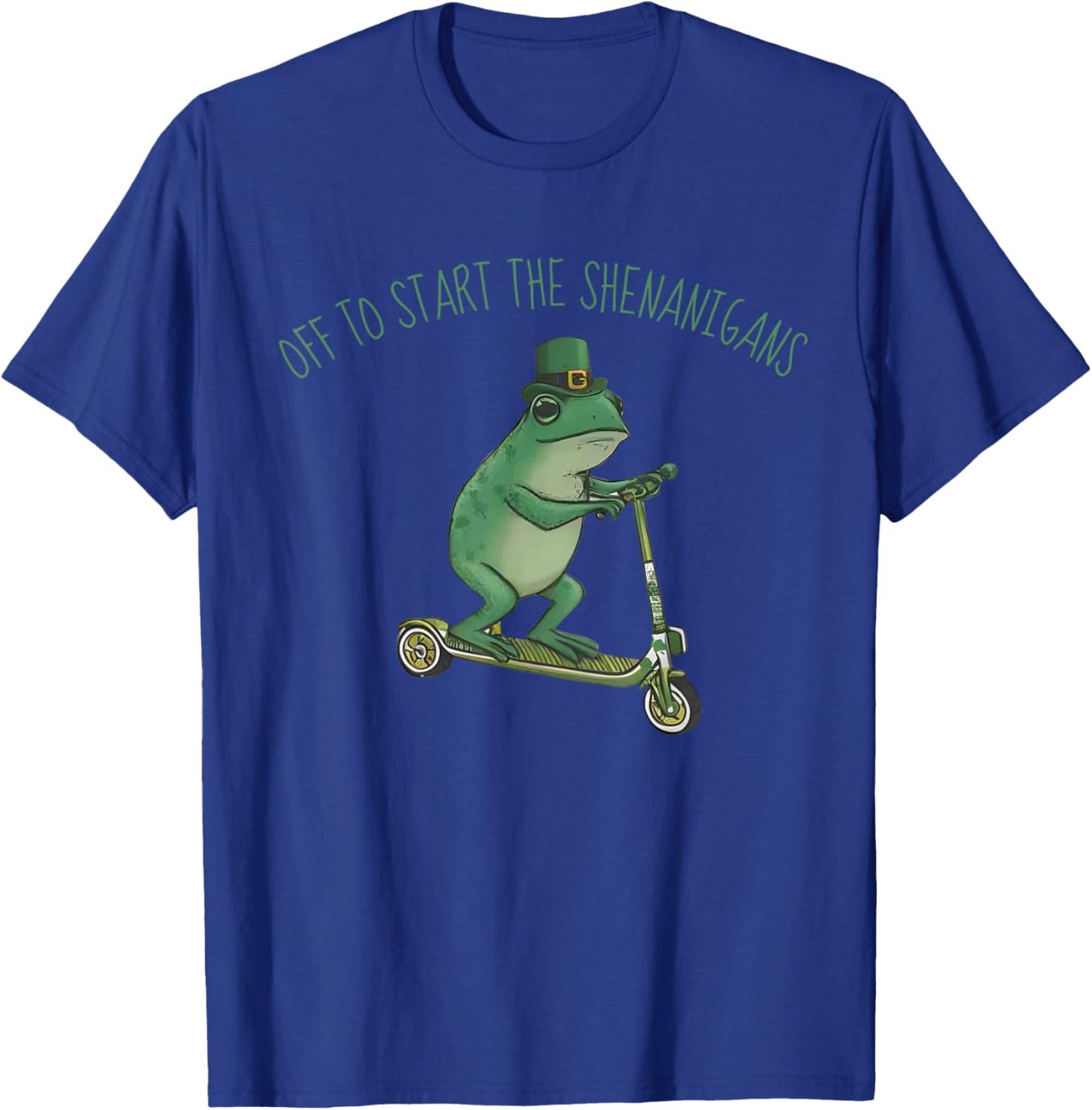 Lucky Frog Meme St. Patrick Day Off to Start The Shenanigans T-Shirt - T-Shirt | Royal