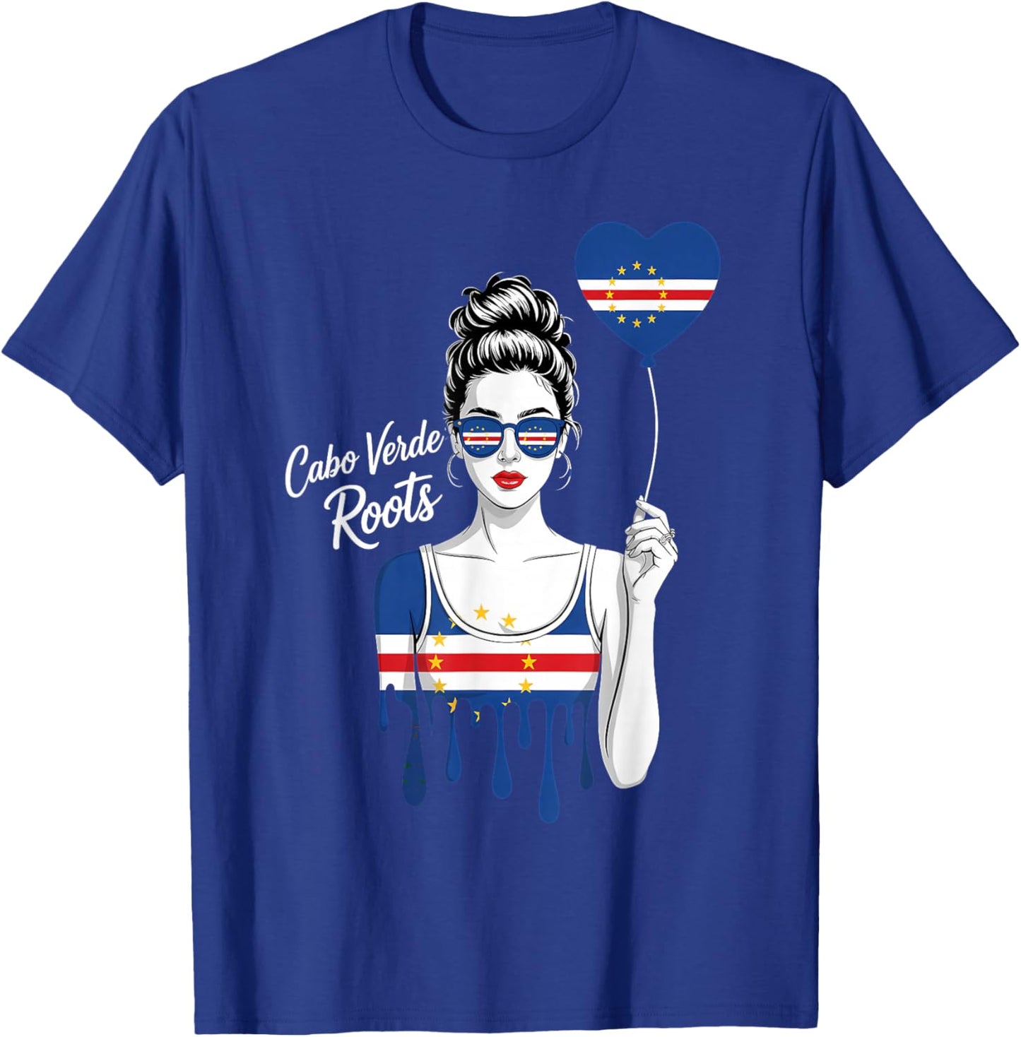 Cape Verde Flag Cape Verdean Roots Cabo Verde T-Shirt - T-Shirt | Royal